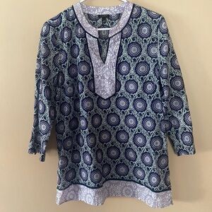 100% cotton Talbots Blouse 3/4 sleeves